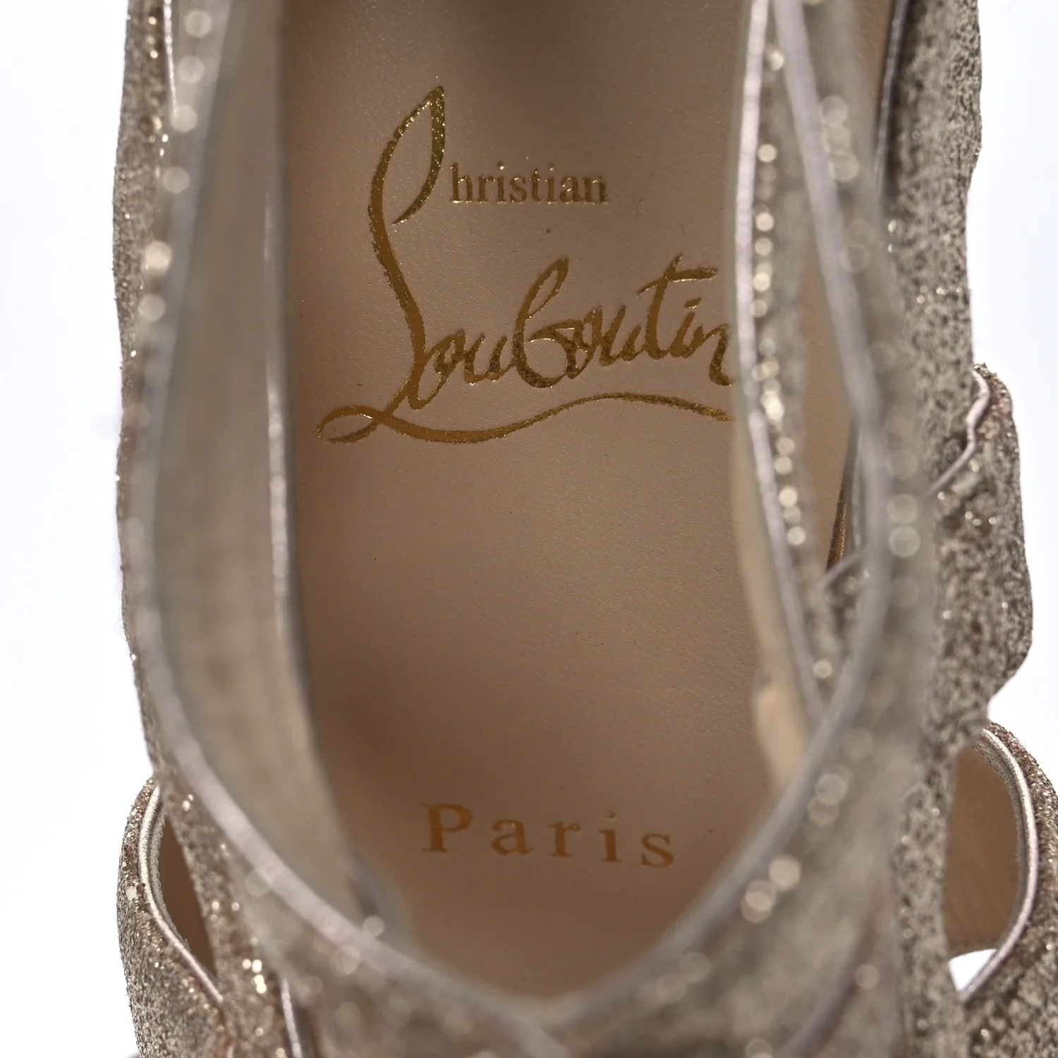 Glitter Mini Specchio Balota Platform Sandals 37.5 Gold