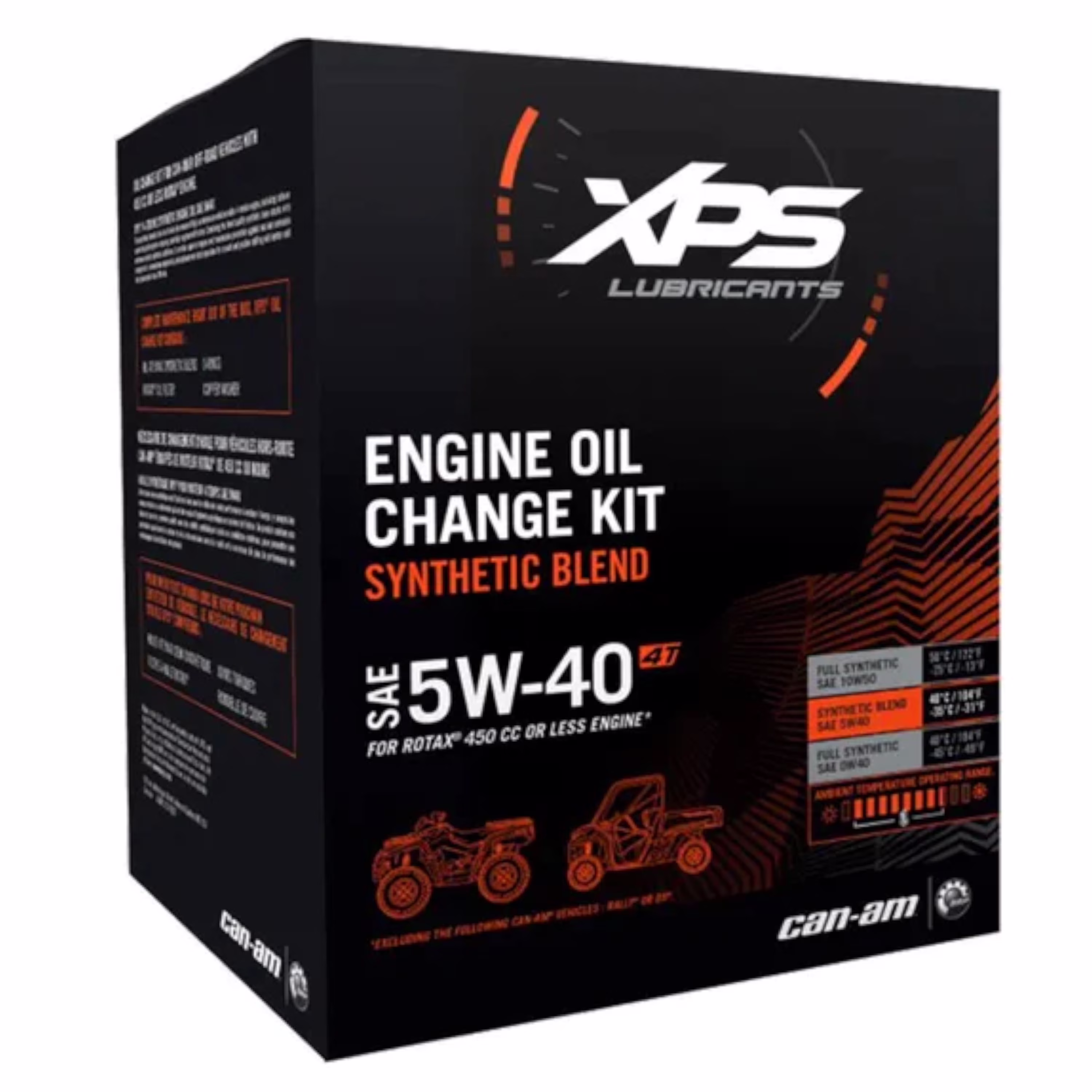 Can - Am New OEM 4T 5W - 40 Synthetic Blend Oil Change Kit, Rotax 450 Cc, 9779256