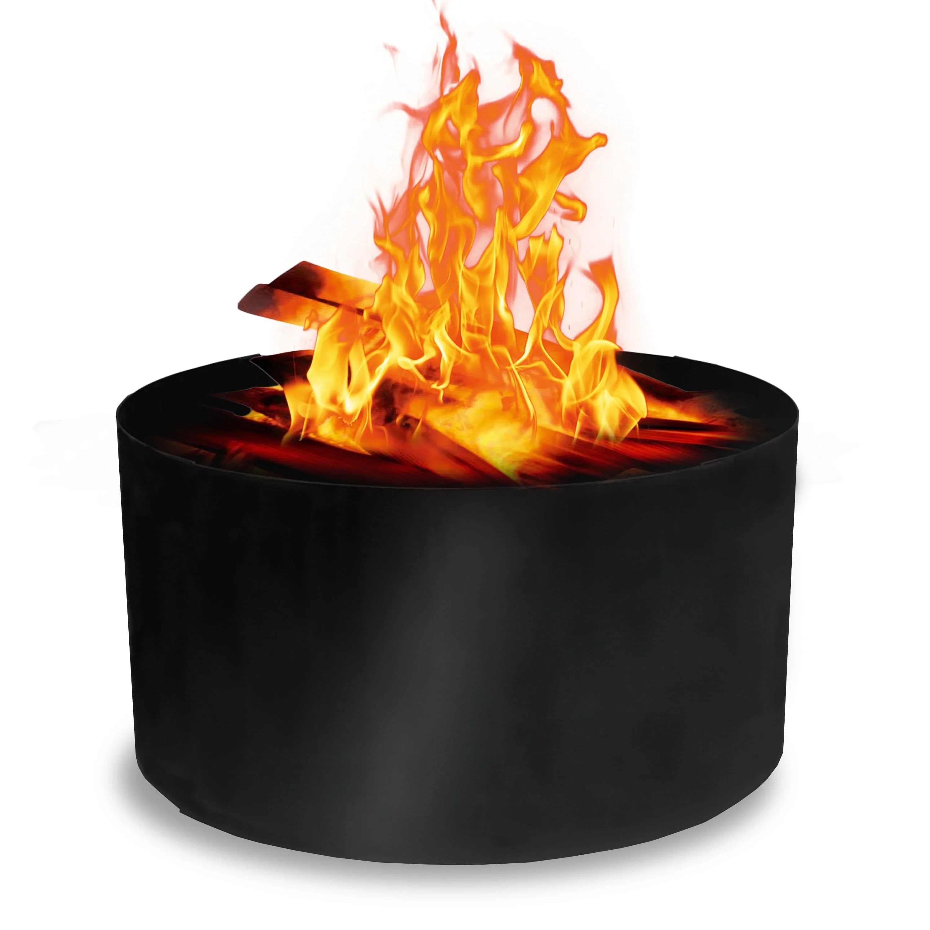 SIMOND STORE Portable Fire Pit Ring Liner, 48 Inch Diameter 12 Inch Height 2 mm Thick Heavy Duty Steel Round Fire Pit Insert for Outdoor Garden Patio Camping Bonfire