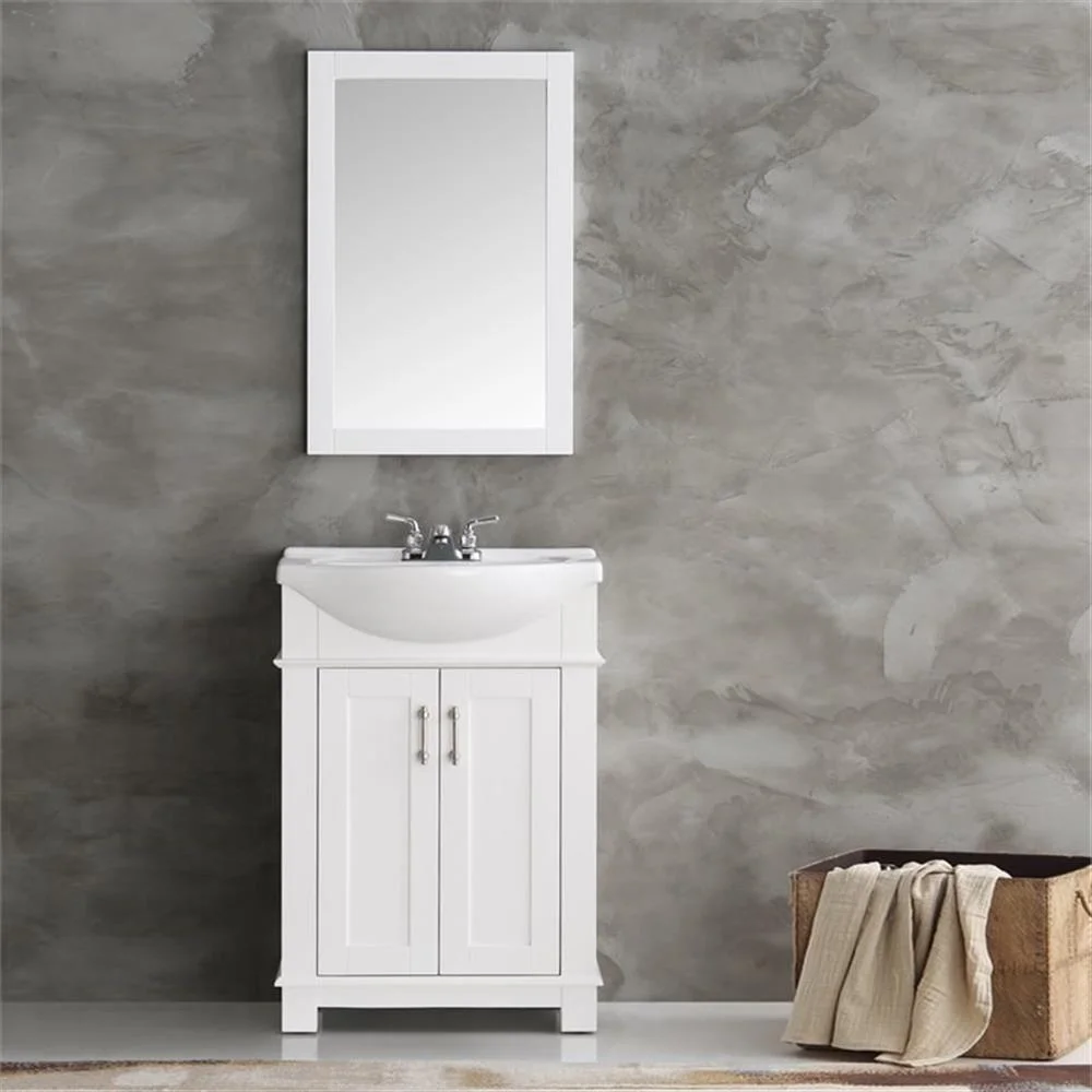 Hartford 24" White Traditional Bathroom Vanity(White) - Image 4