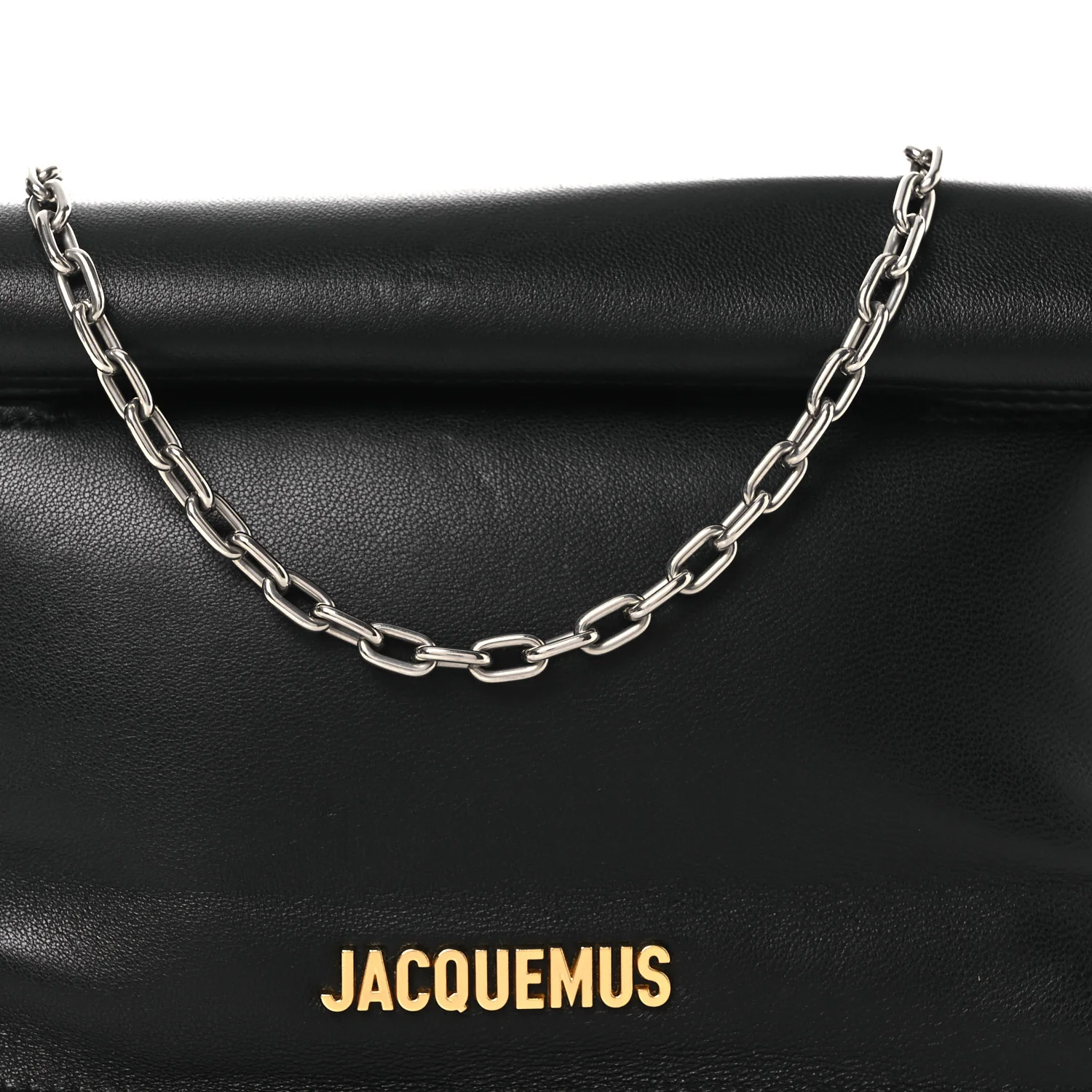 Smooth Calfskin La Pochette Rond Carre Black