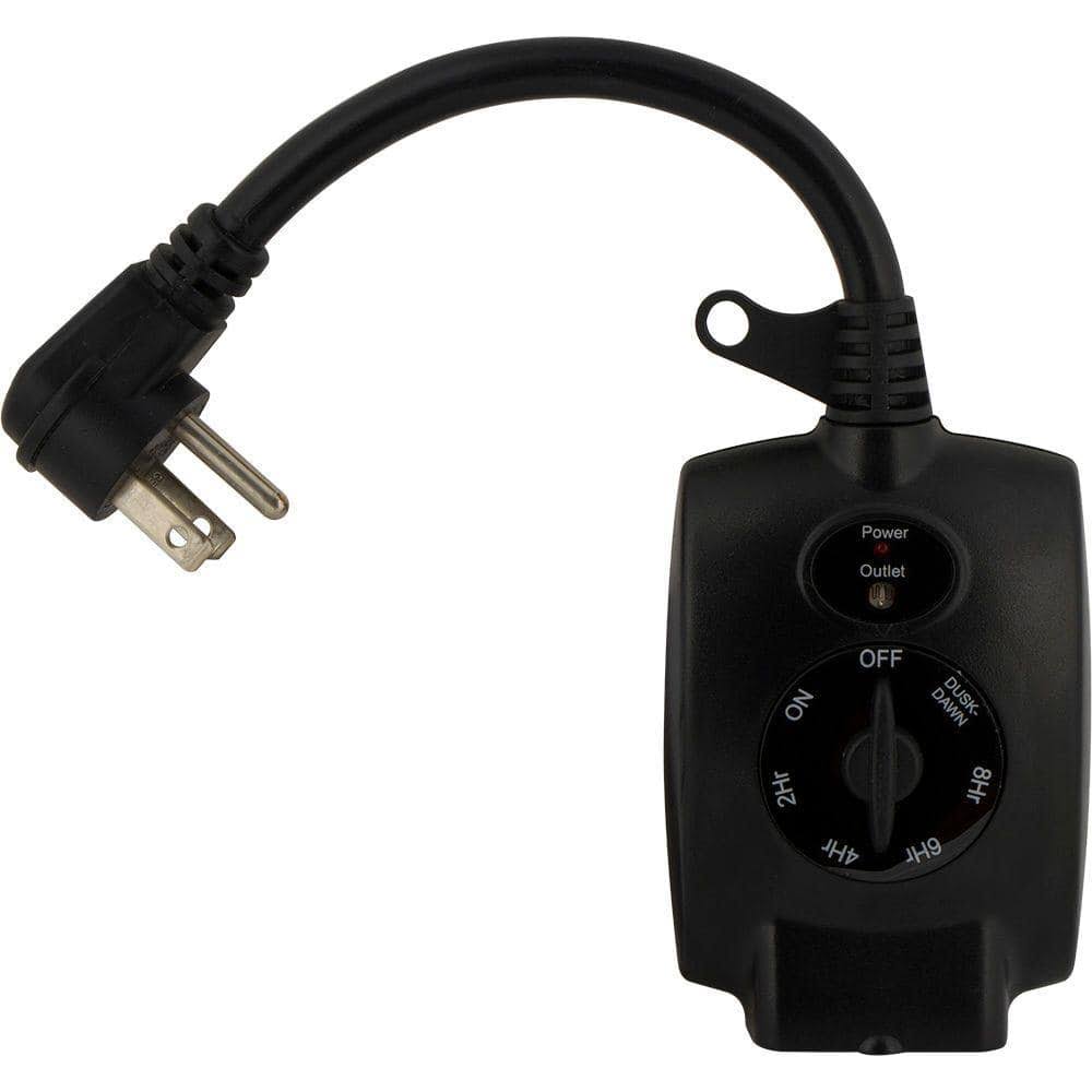 Defiant 15 Amp Outdoor Plug-In Mechanical Dusk to Dawn Countdown Timer with Grounded Outlet
