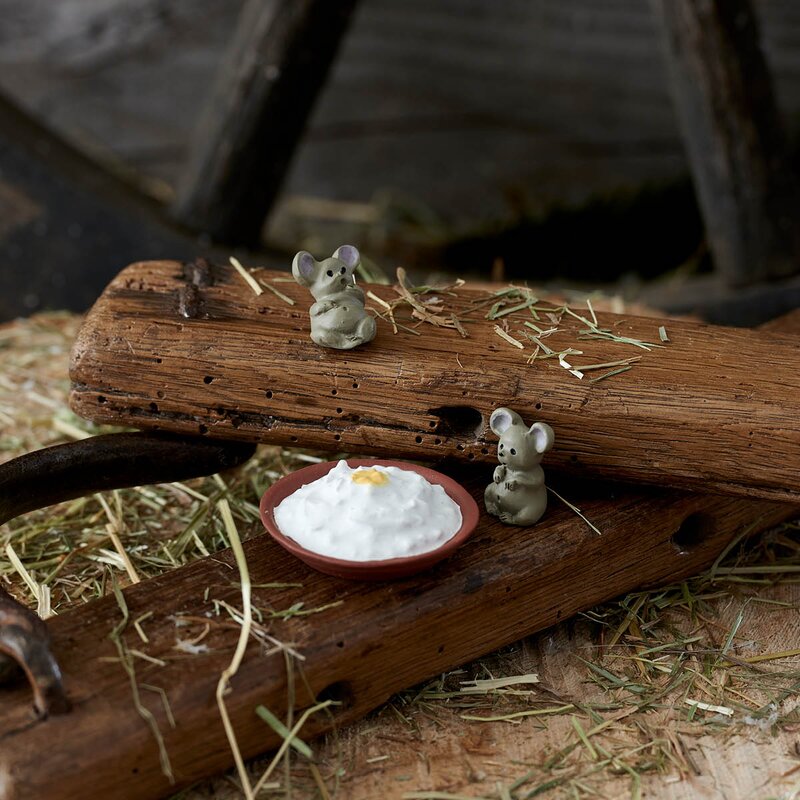 Julemus Gnist & Hannibal figur 4,6 cm