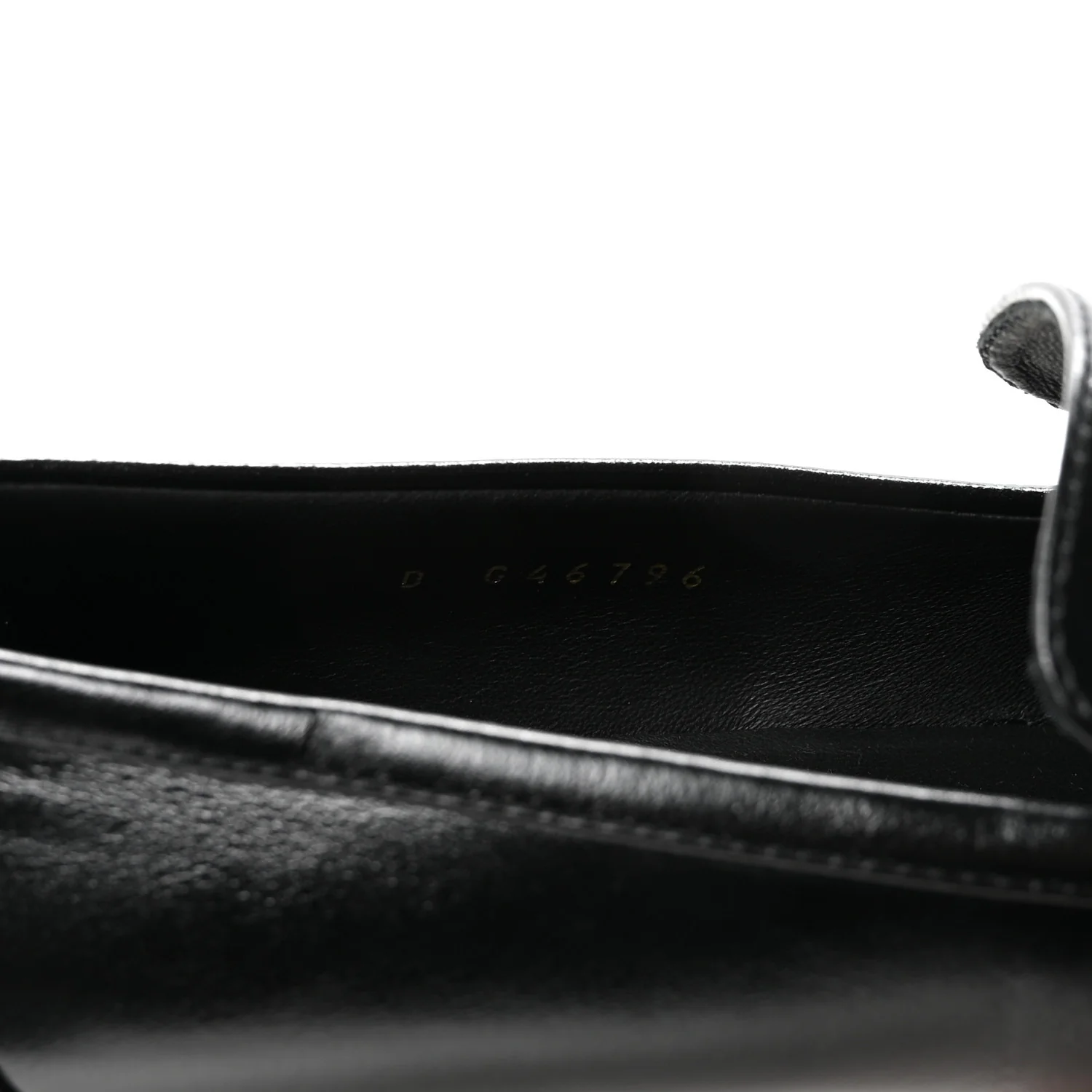 Shiny Calfskin CC Mocassin Loafers 38.5 Black