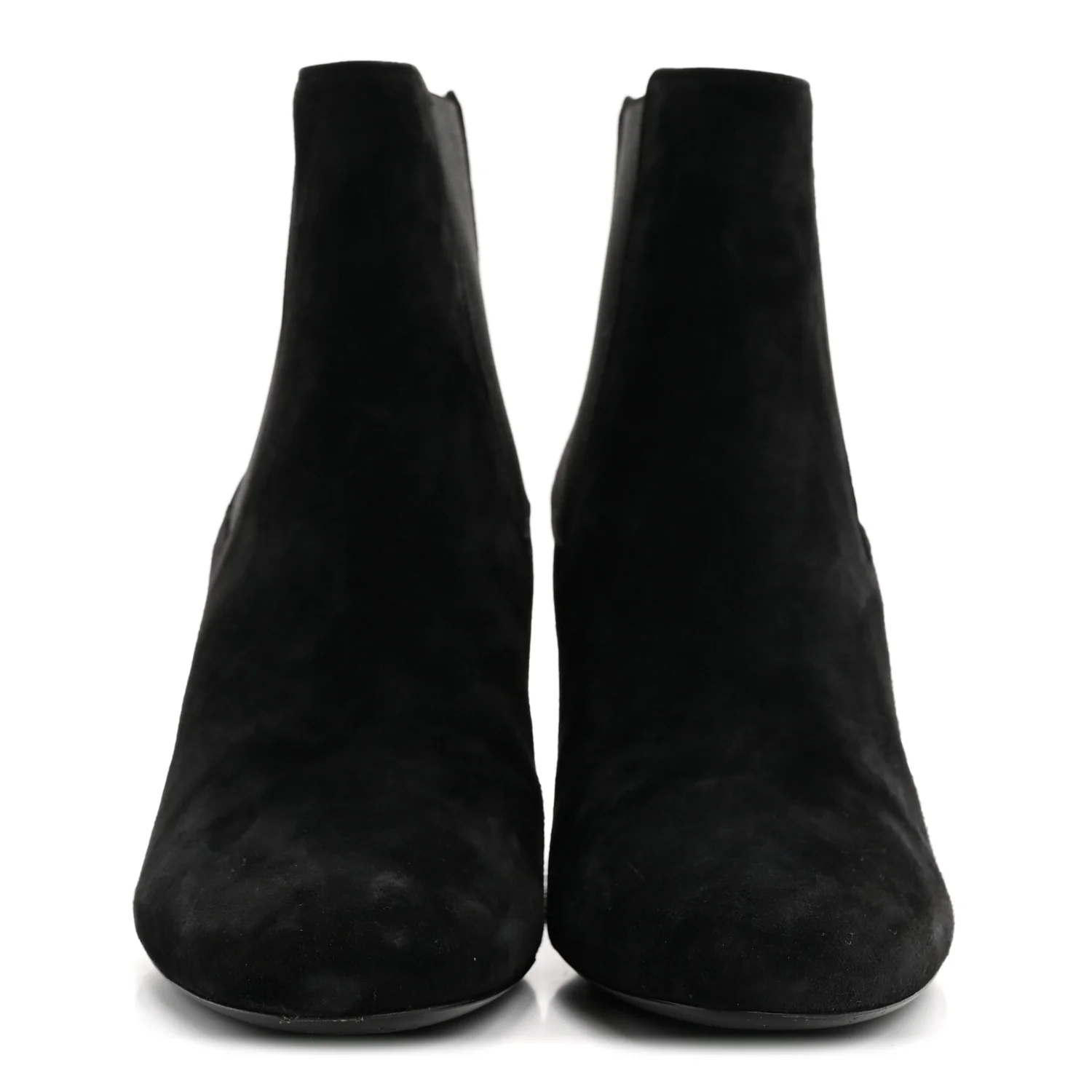 Suede Loulou Pin Booties 36 Black