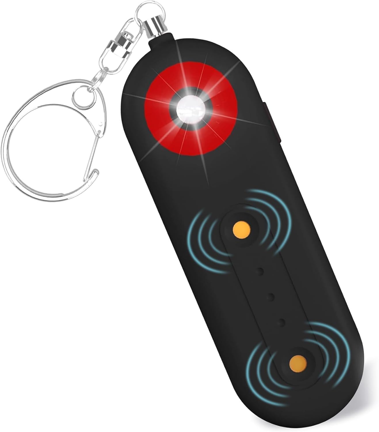 ROTOPATA Personal Safety Alarm Strobe Light for Women, 130dB Extra Loud Emergency Siren Self Defense Keychain, Rechargeable Safety Protection Keyring for Girls Elderly Traveling College, Black