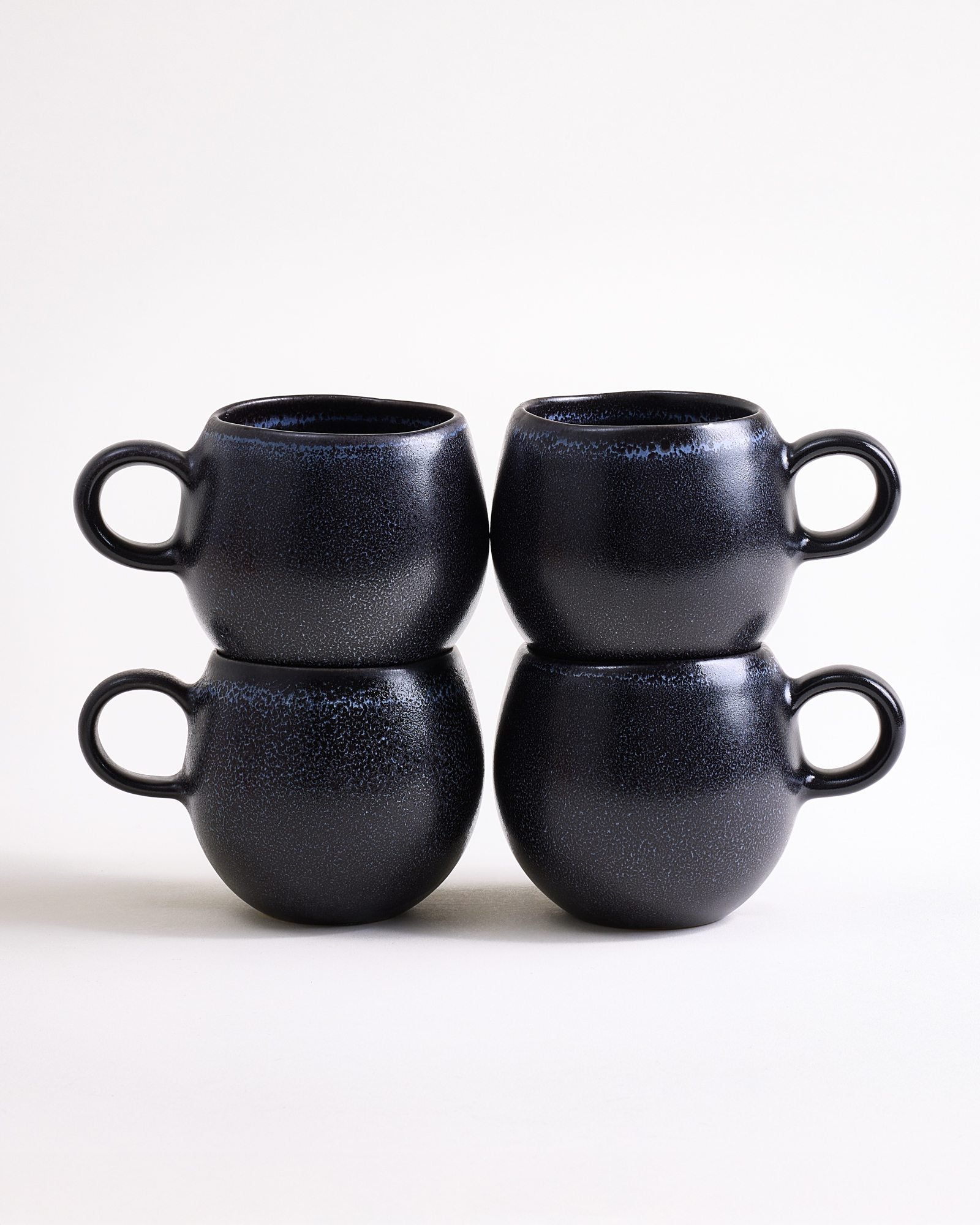 TURMALINA - SMALL MUG BLACK SET OF 4