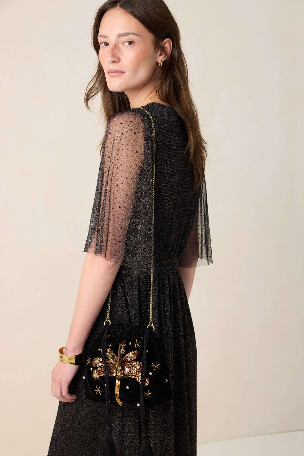 Zwarte tas met palmboom