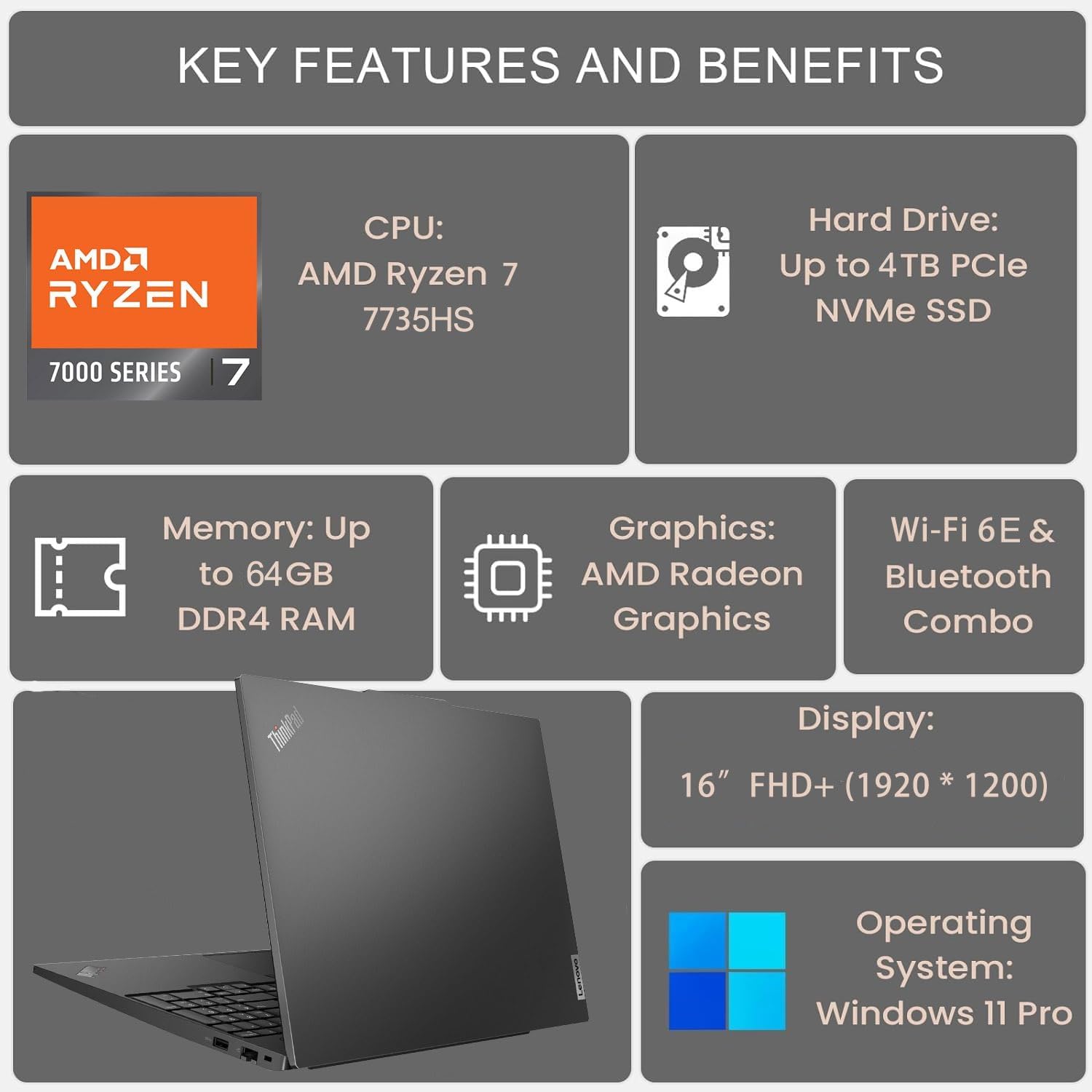 Lenovo ThinkPad E16 G2 Business Laptop Computer  16