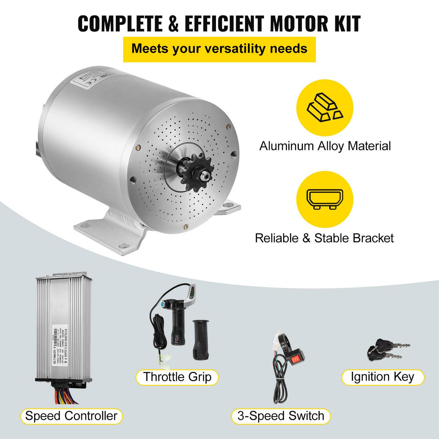 48V 2000W Brushless DC Motor Kit. 4300 RPM. with Controller Throttle. for Go Kart/ATV. 10 lb - Image 6