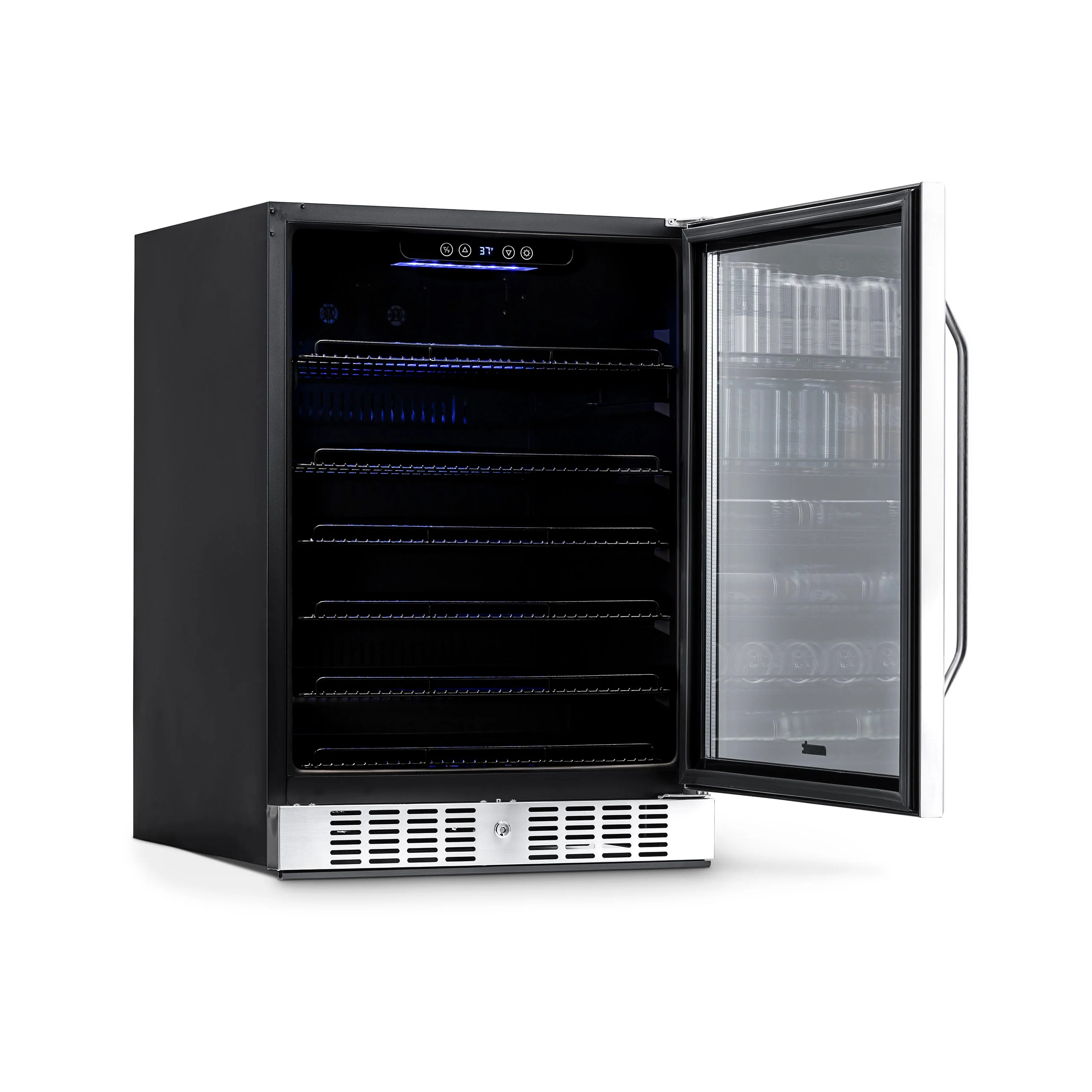 Newair 177-Can Built-In Beverage Fridge in Stainless Steel - 24