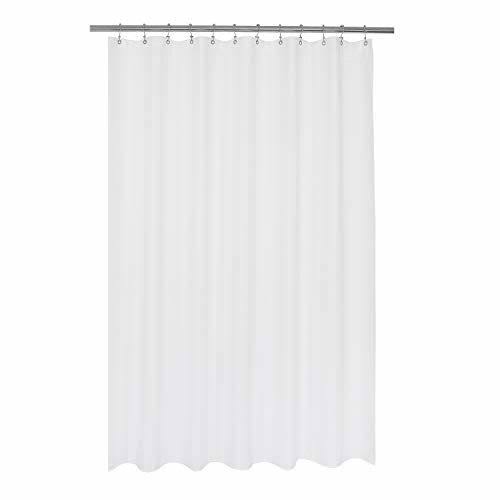 Barossa Design Waffle Weave Shower Curtain 66 x 72 inch, Hotel Luxury Spa, 230 GSM Heavy Duty Fabric, Water Repellent, Machine Washable, White