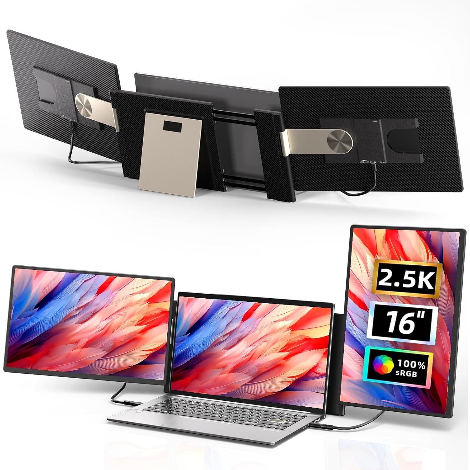 Laptop Screen Extender 2.5K Monitor - 16