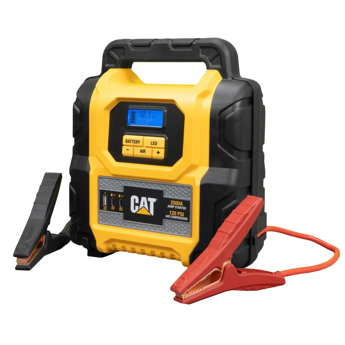 Cat Power Station with 2500 Amp Lithium Jump Starter and Air Compressor, Tire Compressor, and Power Inverter, CLJ25C