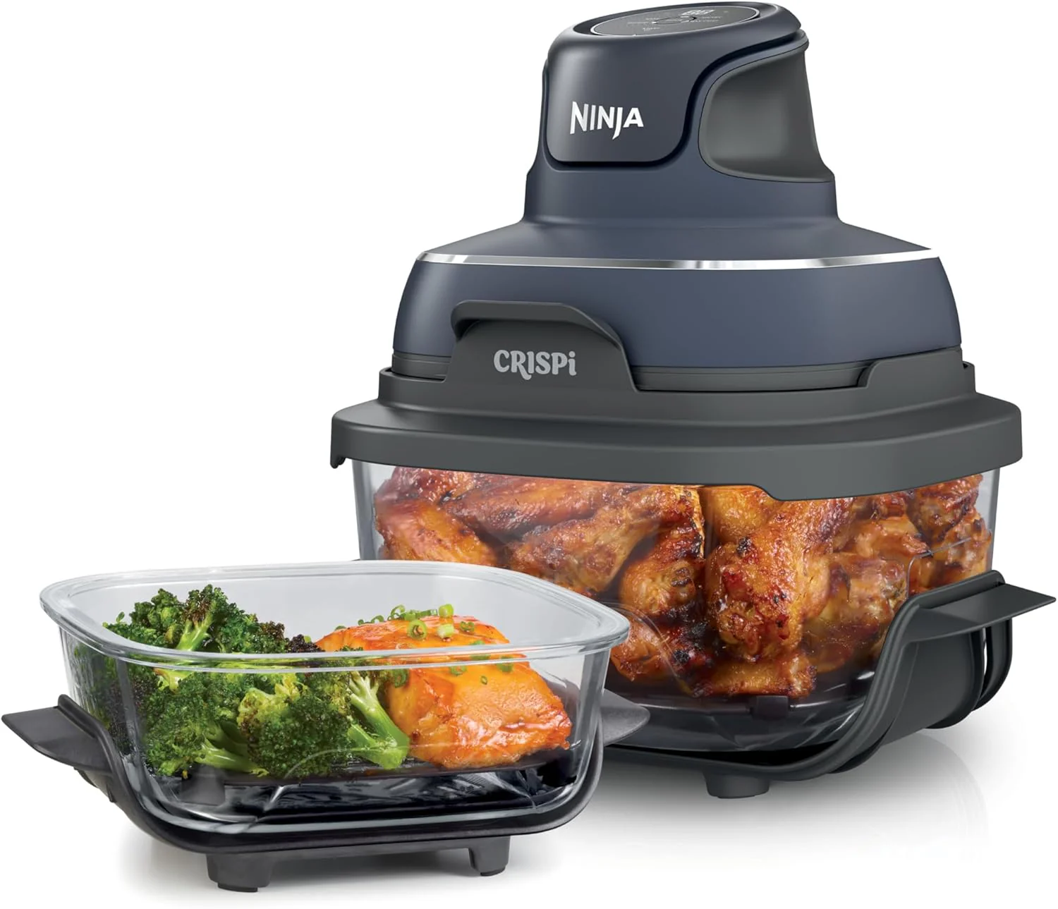 Système de cuisson friteuse à air portable en verre Ninja Crispi 4-en-1