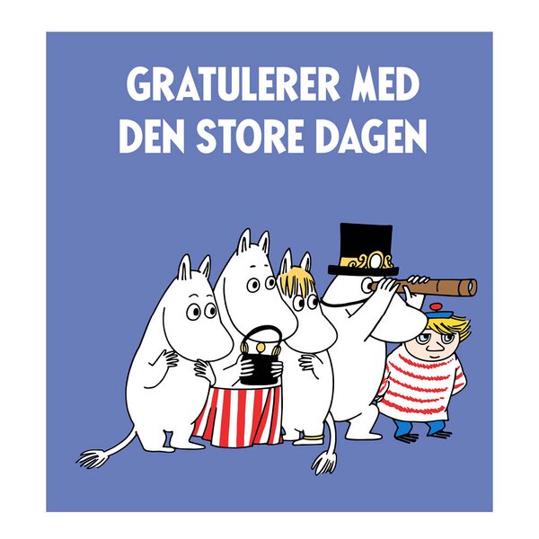 Mummi dobbeltkort 7,5x7,5 cm Gratulerer med den store dagen lilla