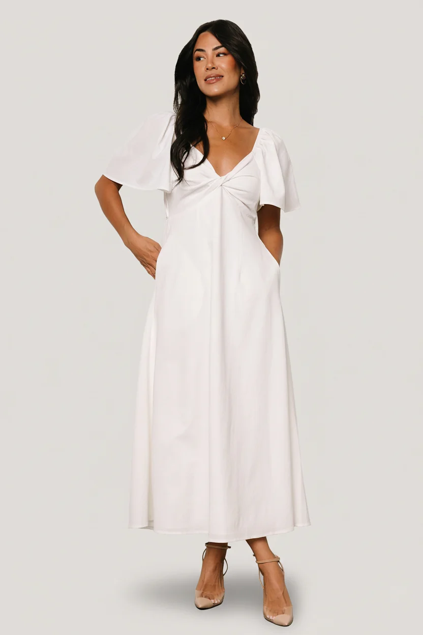 Indie Back Tie Dress | Off White