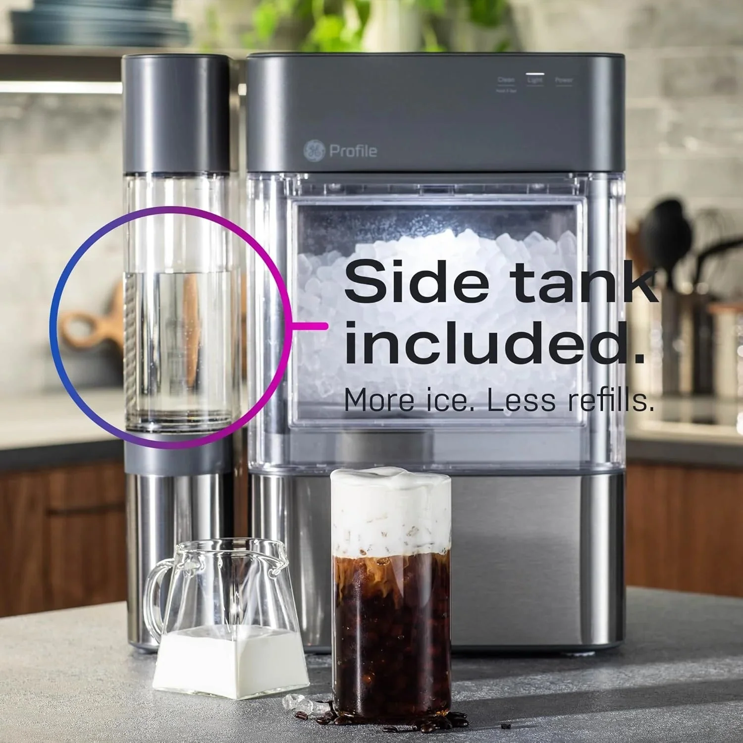 2.0 with 0.75 gallon Tank, Chewable Crunchable Countertop Nugget Ice Maker, Scoop Included, 38 lbs in 24 Hours, Pellet Ice Machine with Wifi…