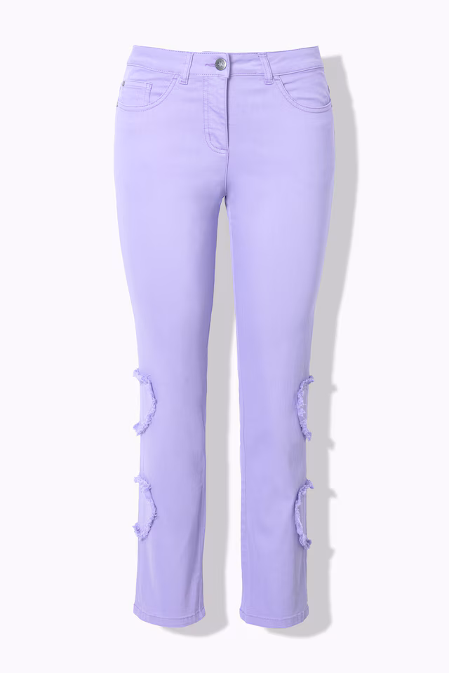 5-pocket heart cut-out jeans