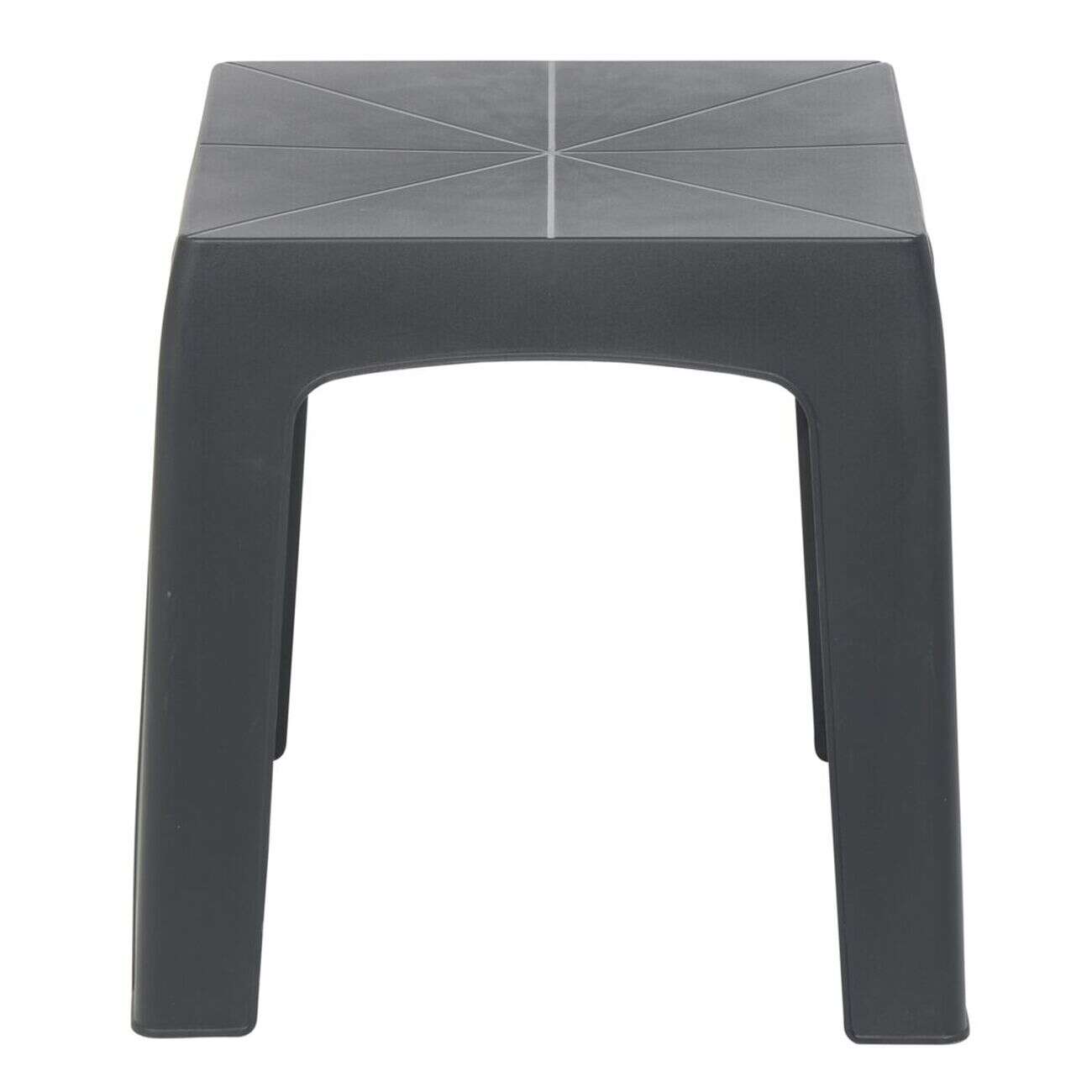 Table basse carrée Linda plastique gris anthracite 42x42x42cm