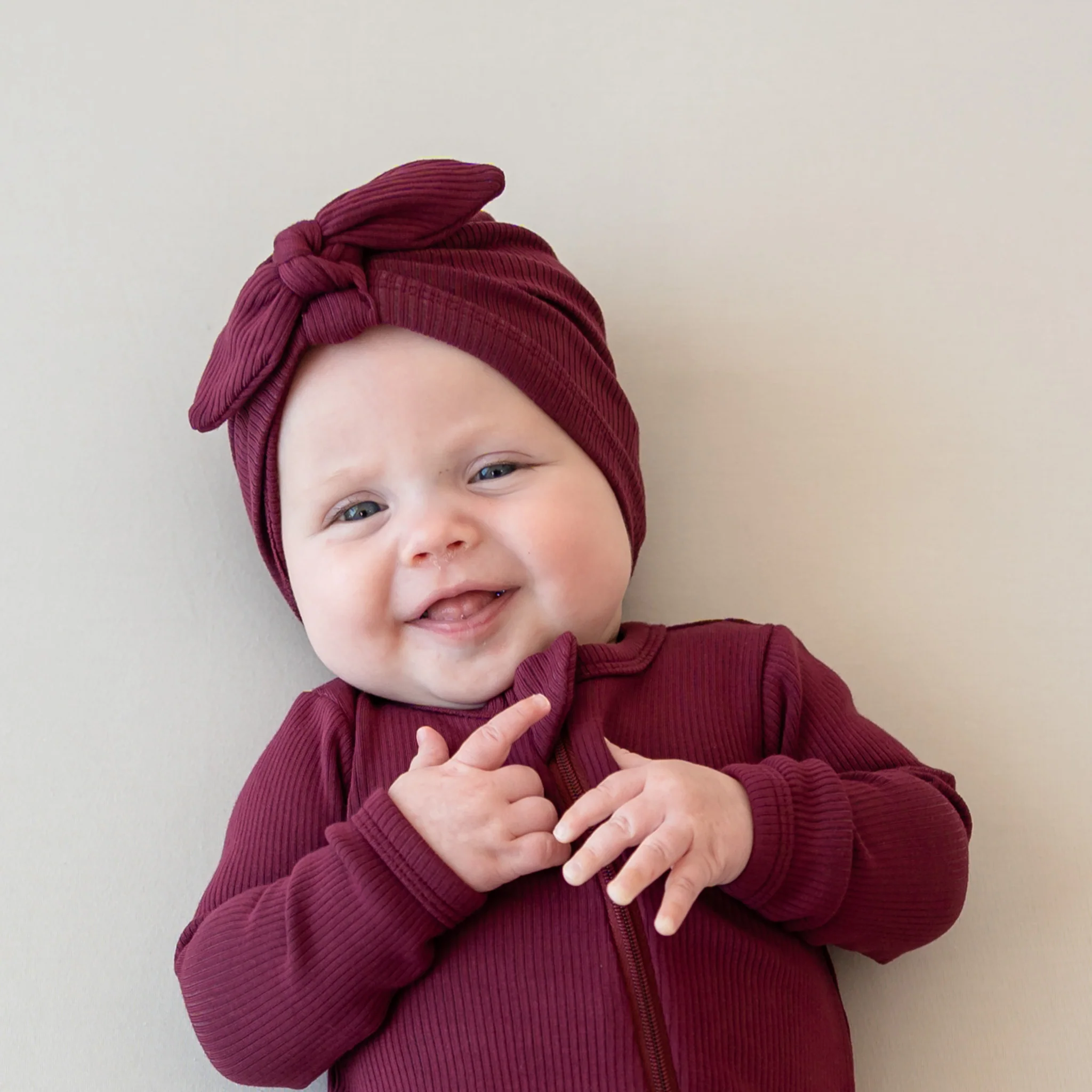 Ribbed Headwrap in Burgundy