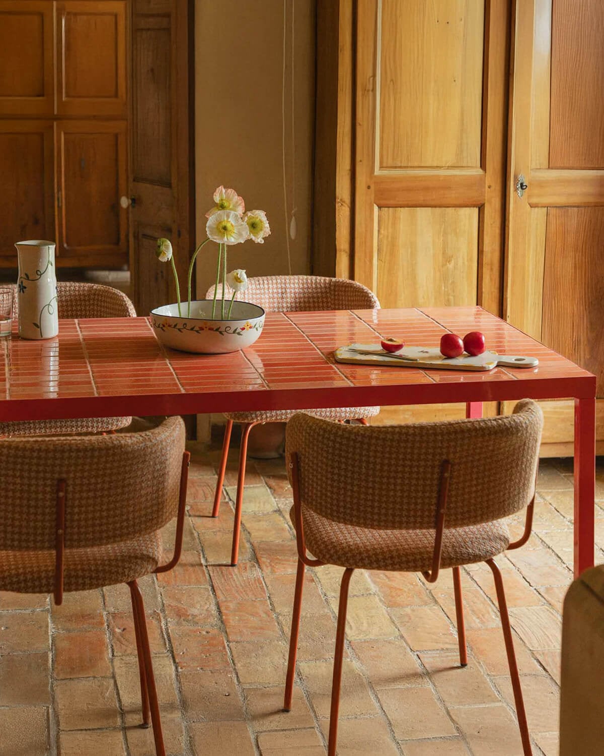 Zafiro - Mesa de Comedor Rectangular de Metal y Azulejos (180x93 cm) Zafiro