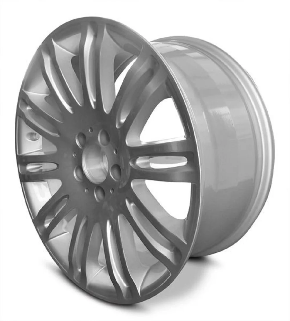 Wheel Rim for 2007-2009 Mercedes E-Class 18 in Silver Aluminum Rim Direct Fit - Image 3