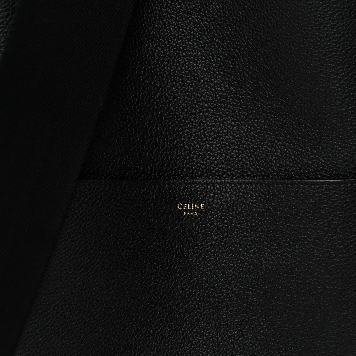 Soft Grained Calfskin Sangle Bucket Bag Black