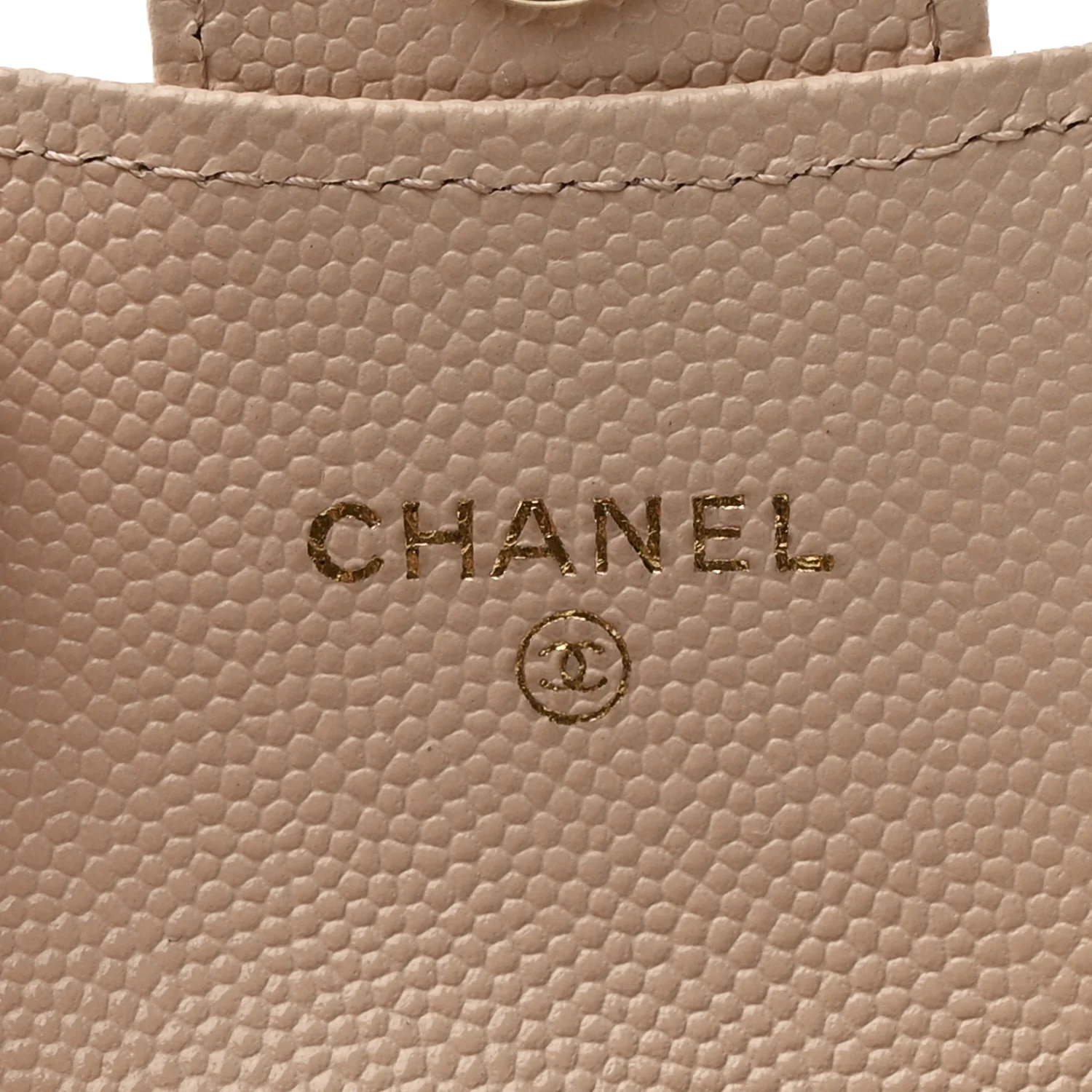 Caviar Quilted Mini Chain Belt Bag Light Beige