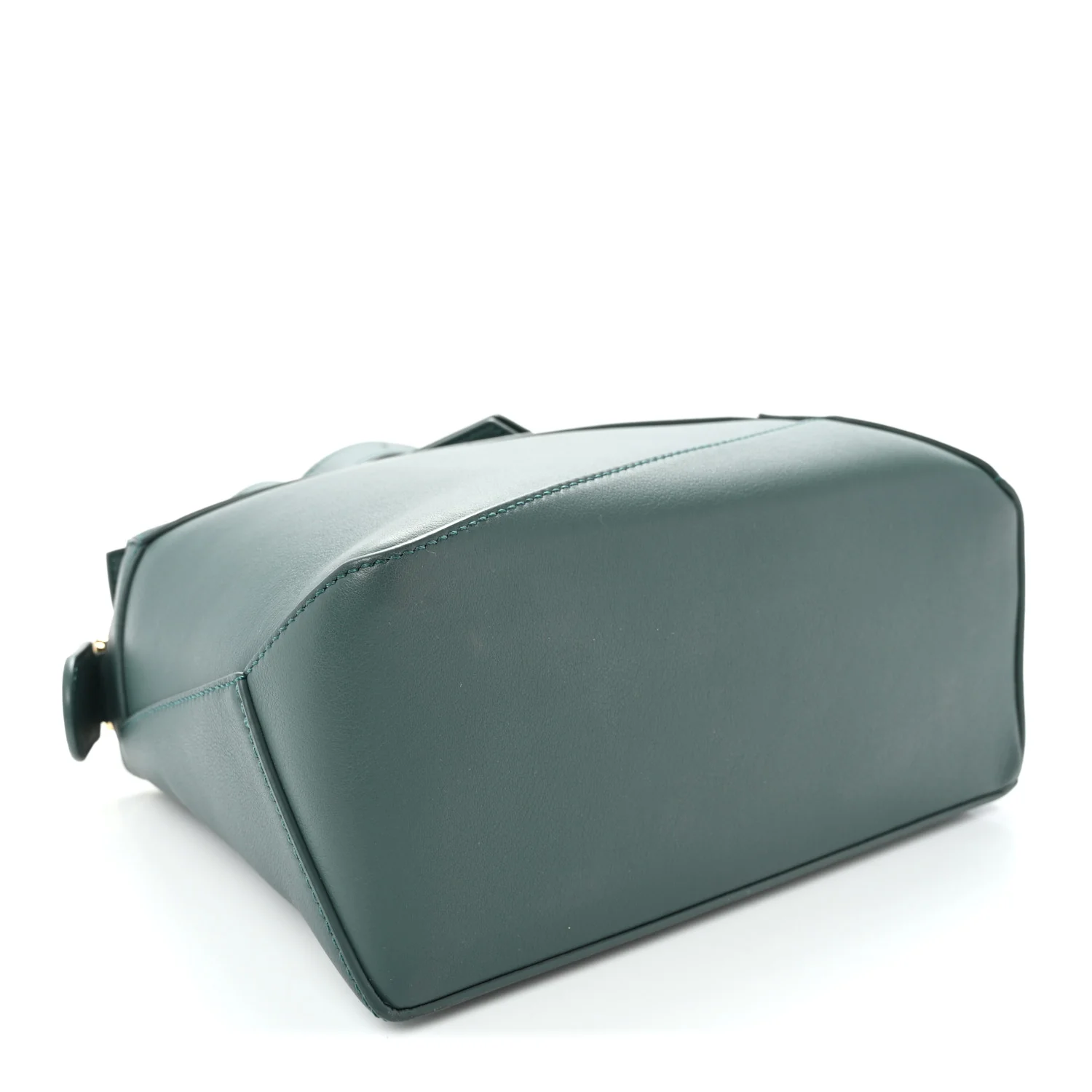 Calfskin Small Puzzle Edge Bag Bottle Green