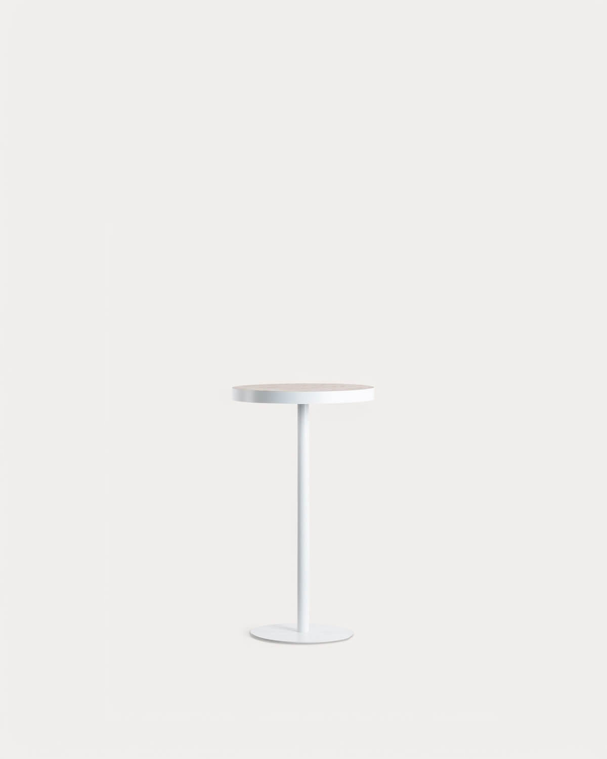 Zoar - Mesa Alta Redonda de Madera y Metal (Ø60 cm) Zoar