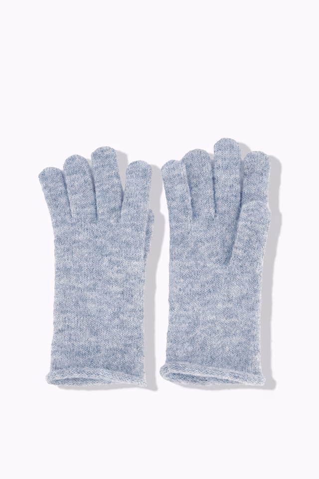 Knit Rolled Edge Gloves