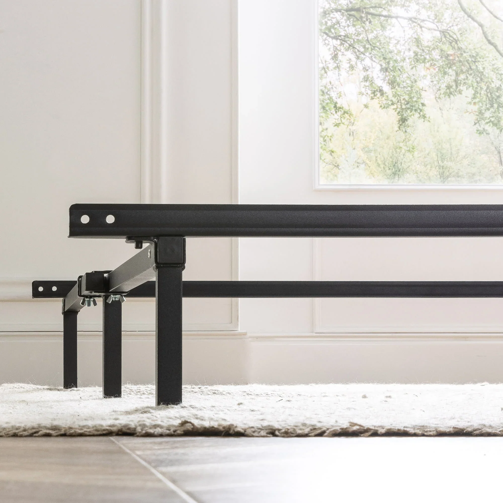 Mellow 7 inch Metal Bed Frame, Heavy Duty Steel Construction Compatible, Queen
