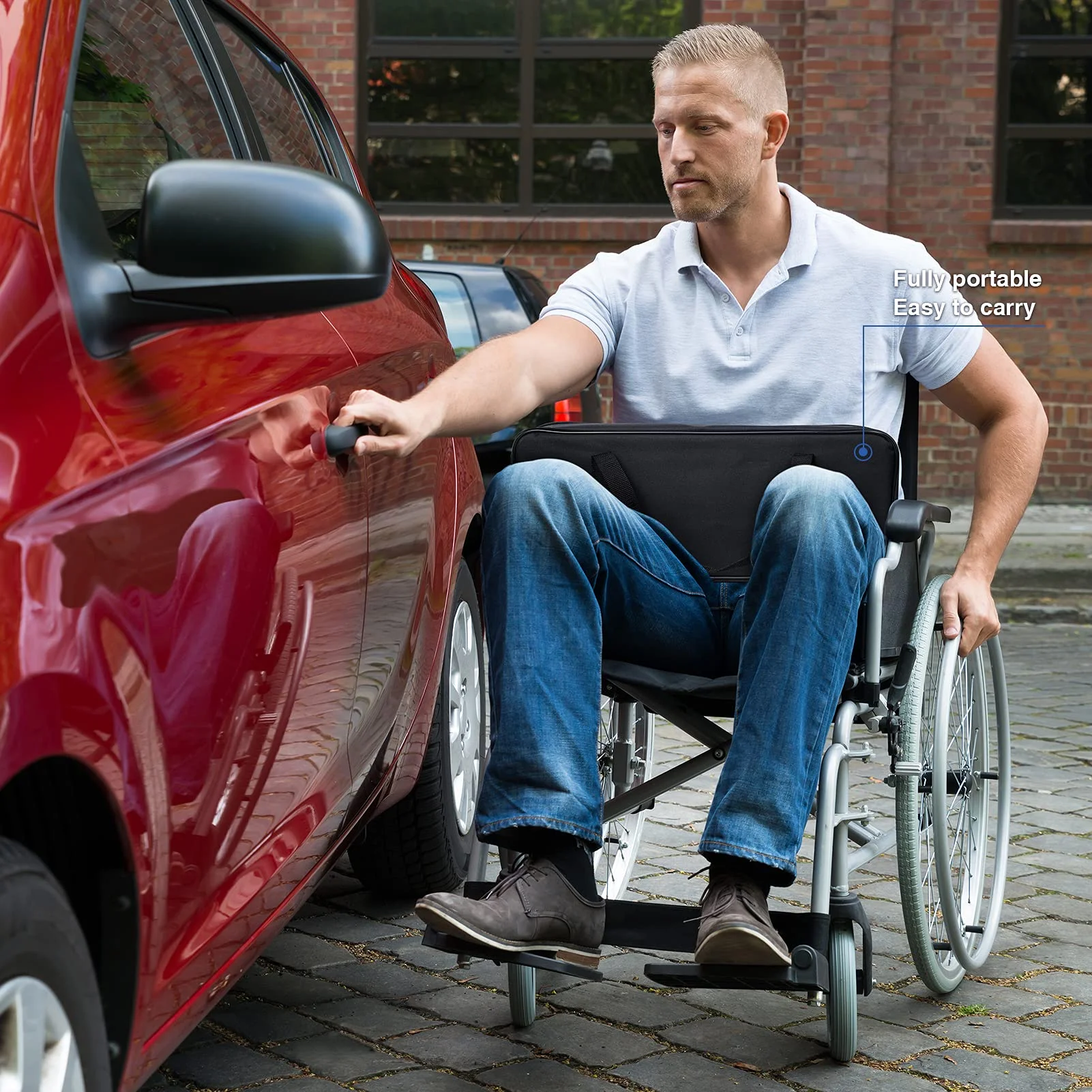 ?drifeez Driving Hand Controls for Disabled Drivers Adjustable Driving Aid with Storage Baggray Handle