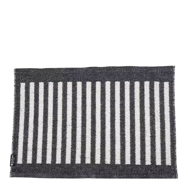 Stripes dørmatte 70x50 cm svart/hvit
