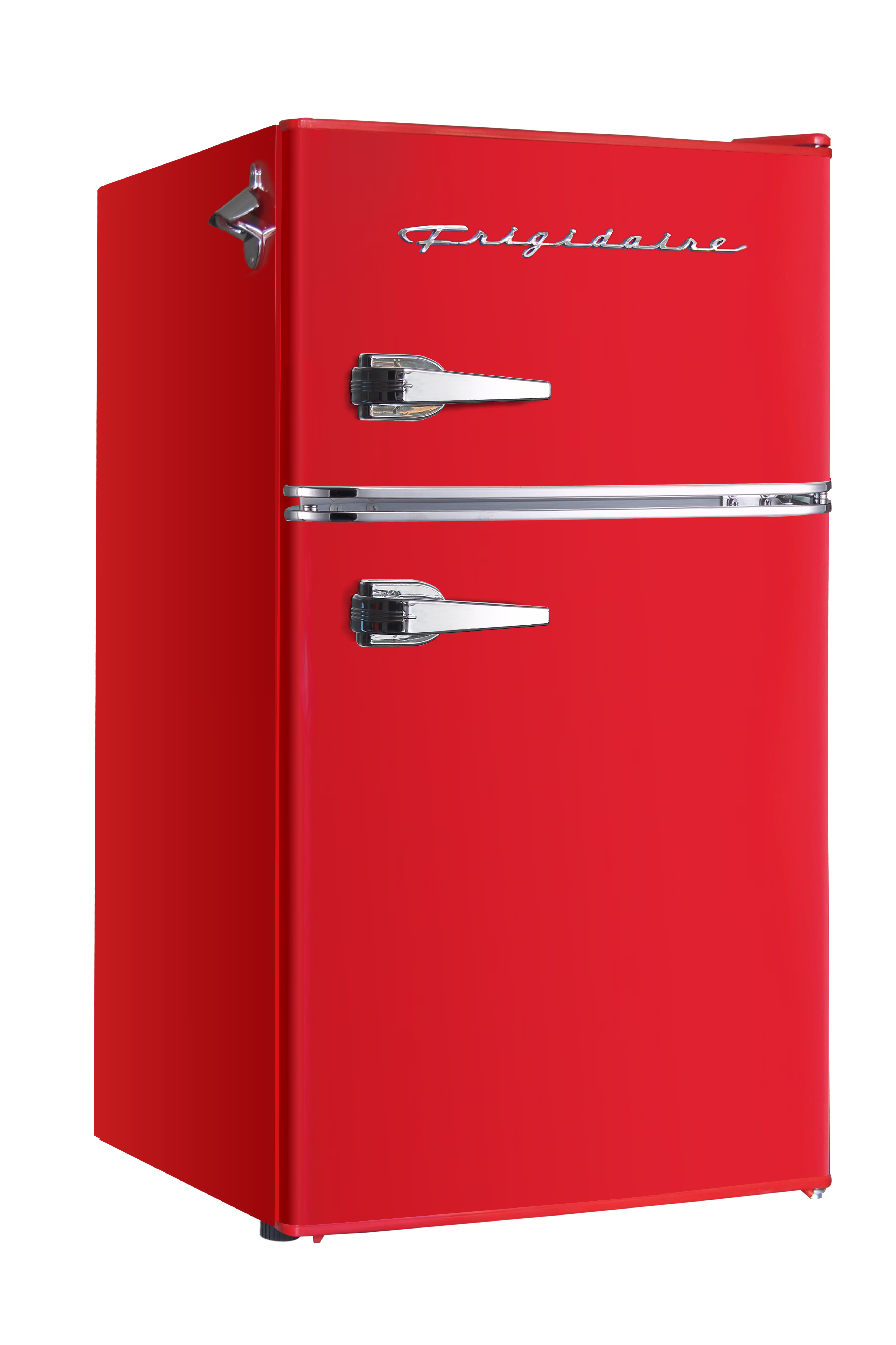 Retro 3.1 Cu ft Two Door Compact Refrigerator with Freezer, Red(Red)