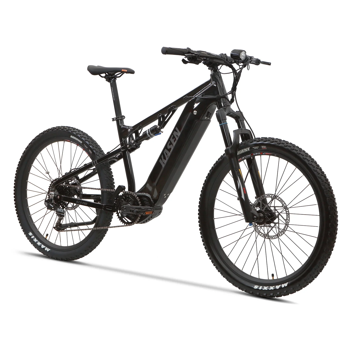 Electric Mountain Bike Mid-driven 500w 48v 15ah Full Suspension Throttle and Pedal Assist(Black) - Image 4