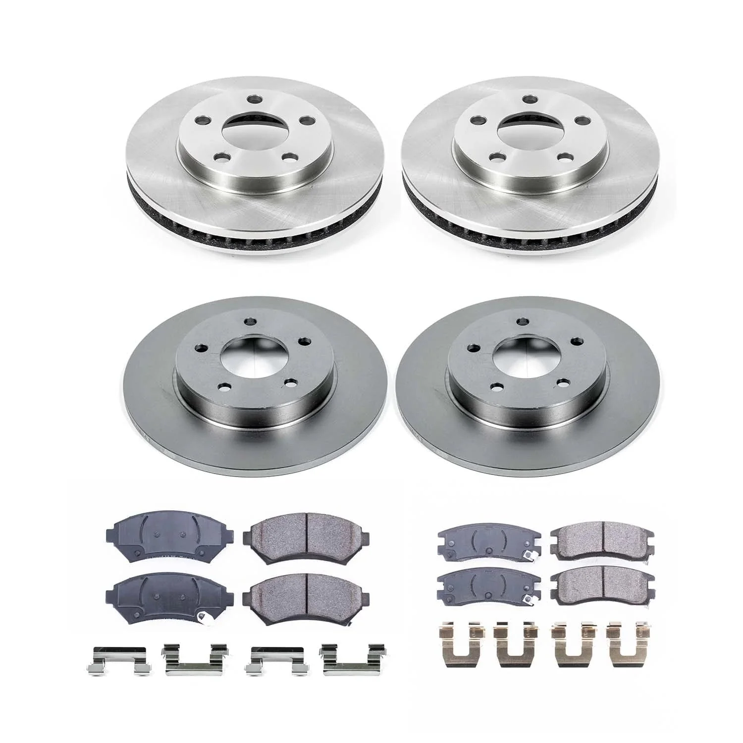 Ultimate Brakes Front and Rear Semi - Metallic Brake Pad and Rotor Kit with Hardware WM81596
