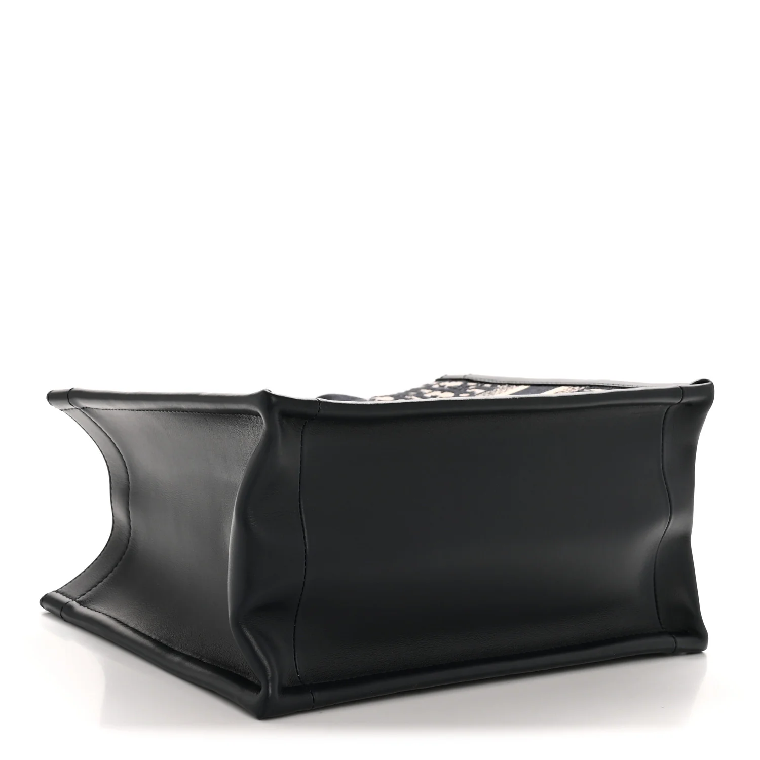 Oblique Calfskin Small Book Tote With Strap Blue Multicolor