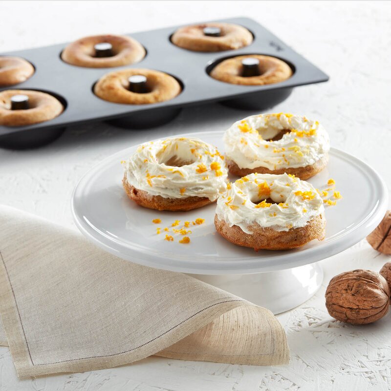 Silikonform for donuts 6 hull svart