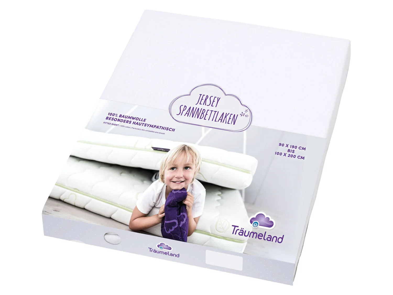 Trumeland Drap-housse en jersey, 90 x 200 cm