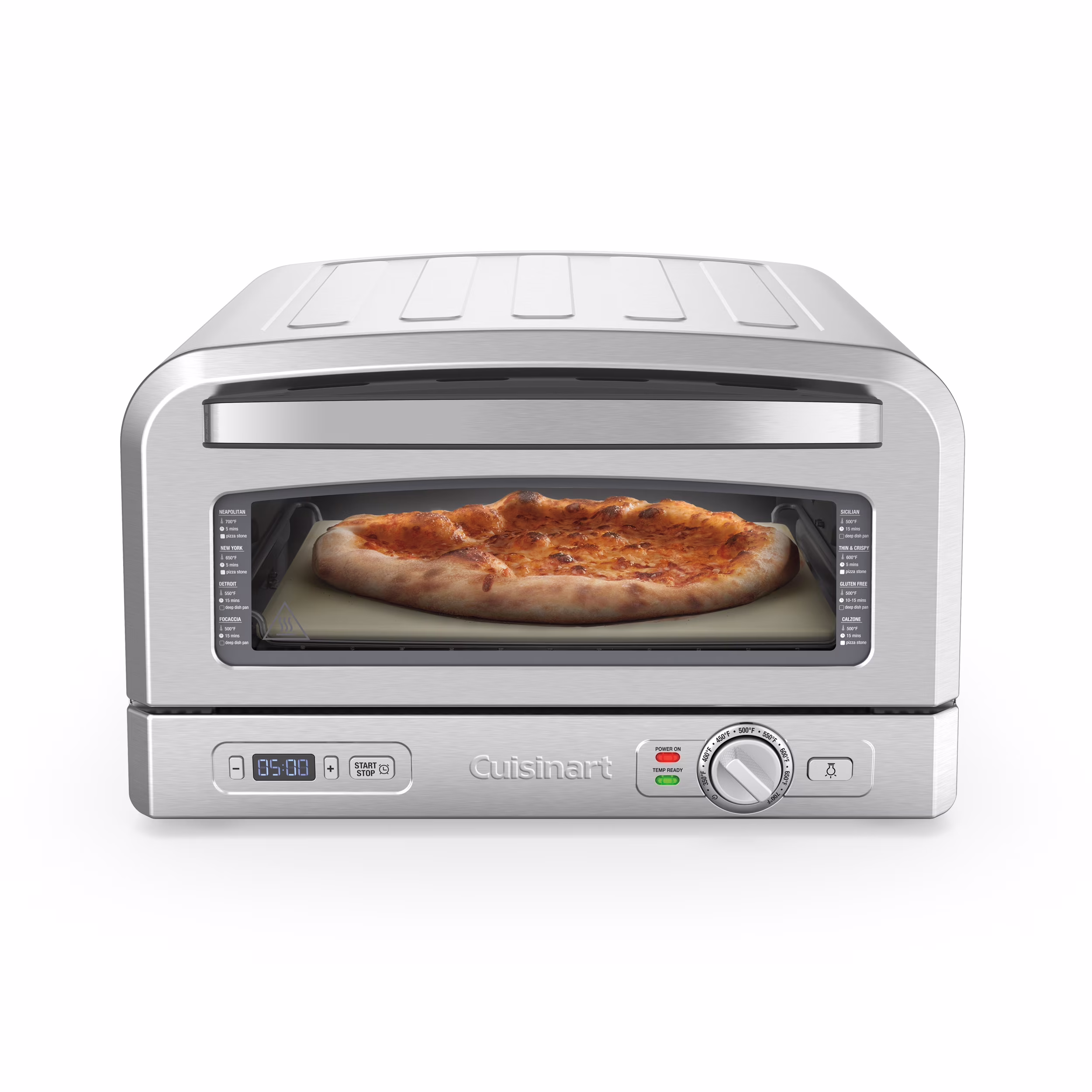12�?Electric Indoor Pizza Oven with Accessories(Stainless Steel)