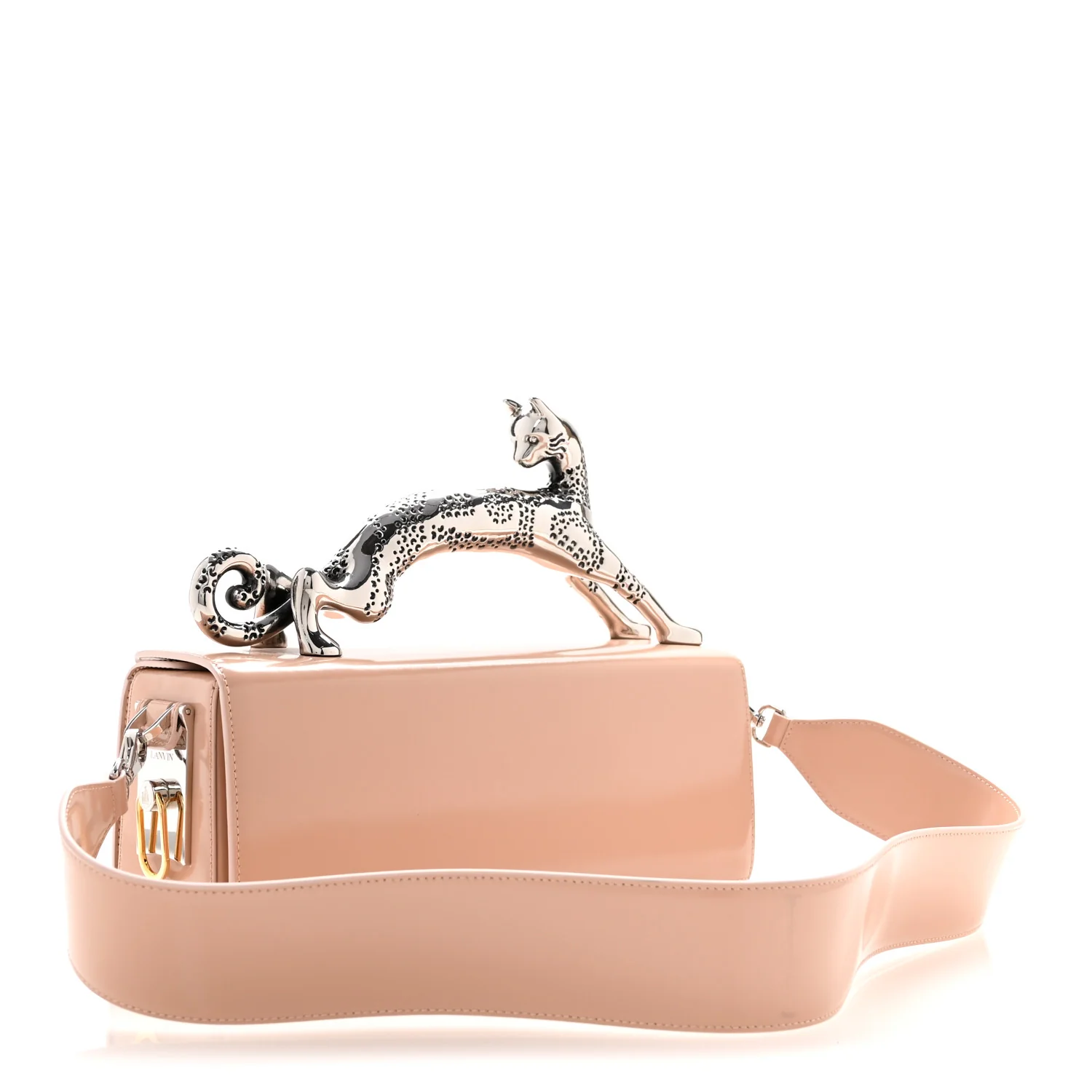 Calfskin Logo Medium Cat Pencil Bag Pink
