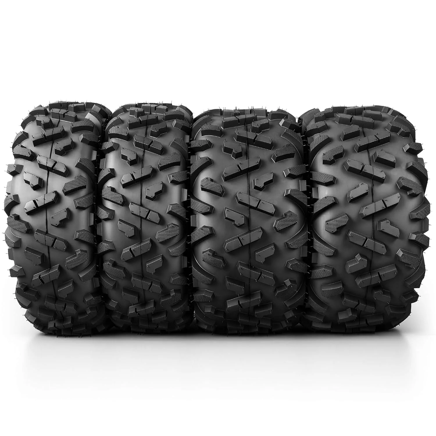PROPARTS ATV Tires 25x8-12 & 25X10-12 Tires, All Terrain UTV 25x8x12 Front & 25x10x12 Rear Four Wheeler Tires Off Road Sport Mud Tire, 6PR Tubeless, Set of 4