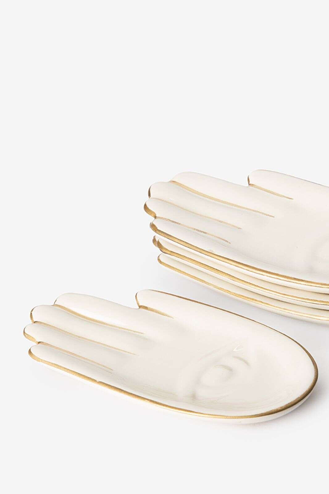 Beige gebaksbordjes hand