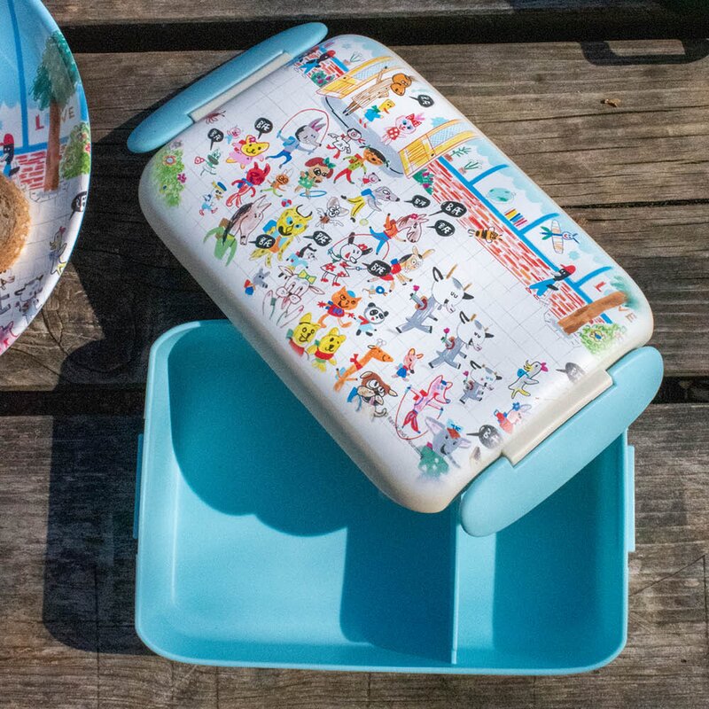 Bukkene Bruse matboks 0,9L back to school blå