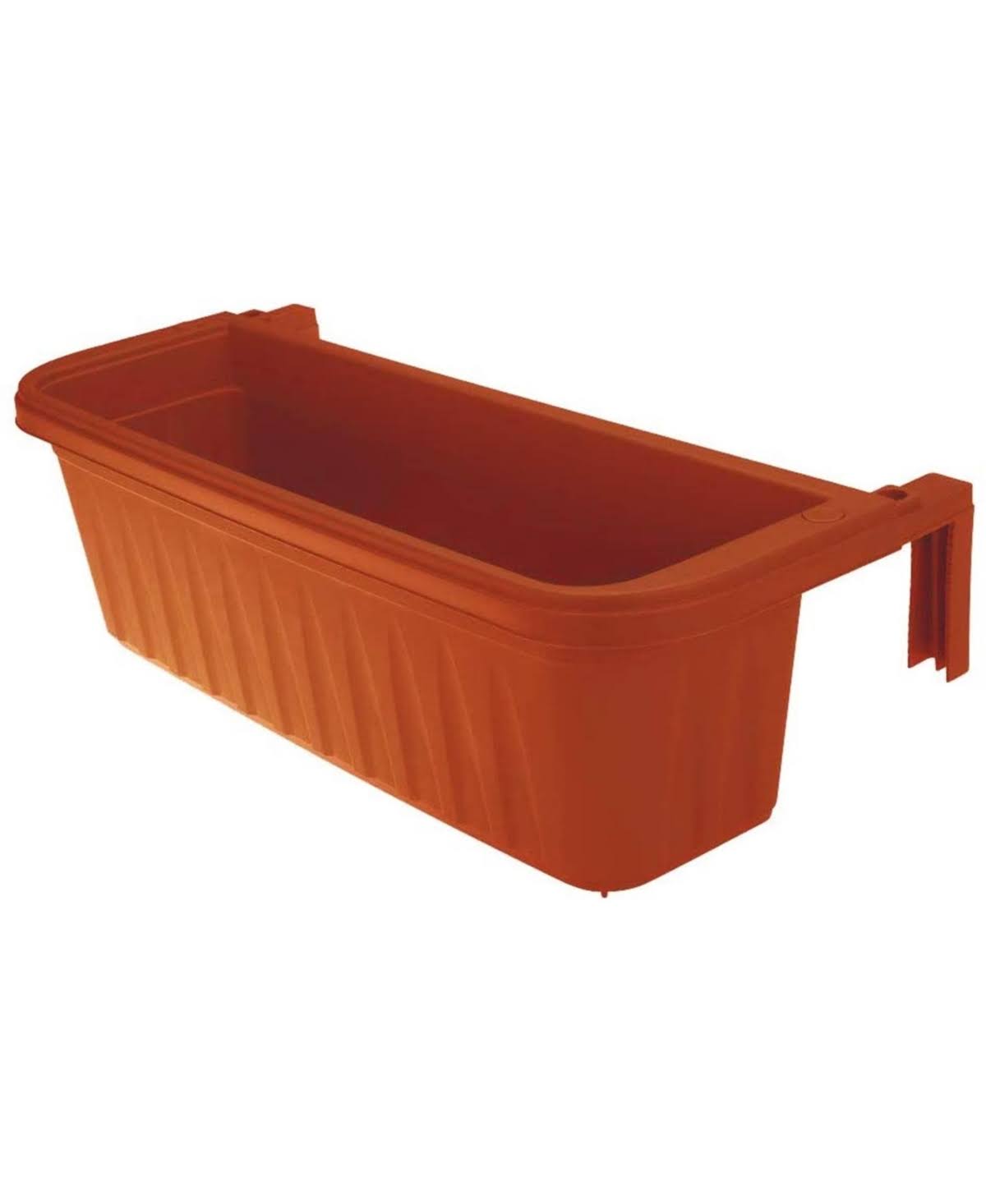 Adjustable 24 inch Self-Watering Railing Planter Red