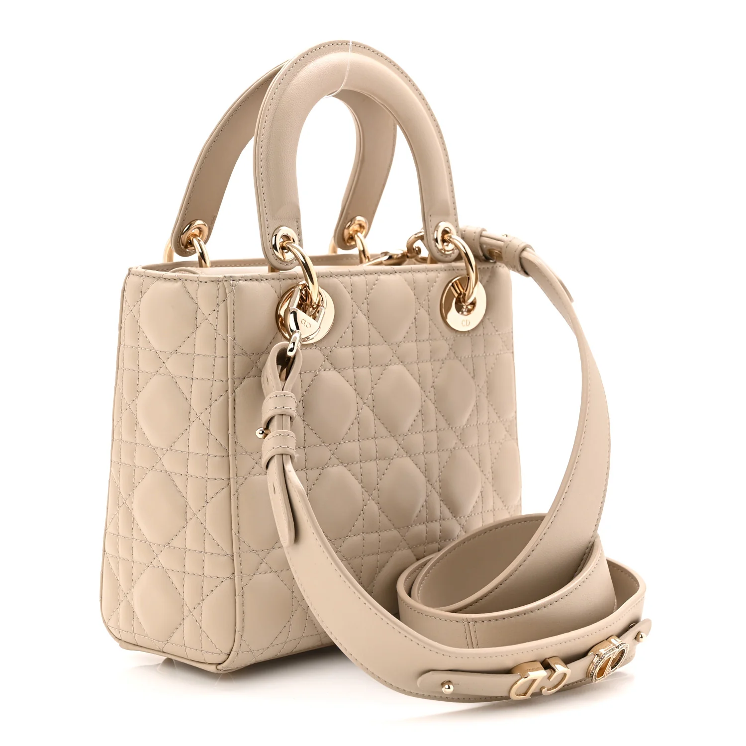 Lambskin Cannage Small My ABCDior Lady Dior Hazelnut