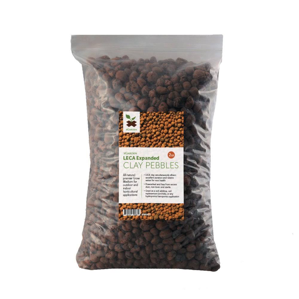 xGarden 2 lbs Leca Expanded Clay Pebbles - Horticultural Grade for Soil Hydroponics Aquaponics