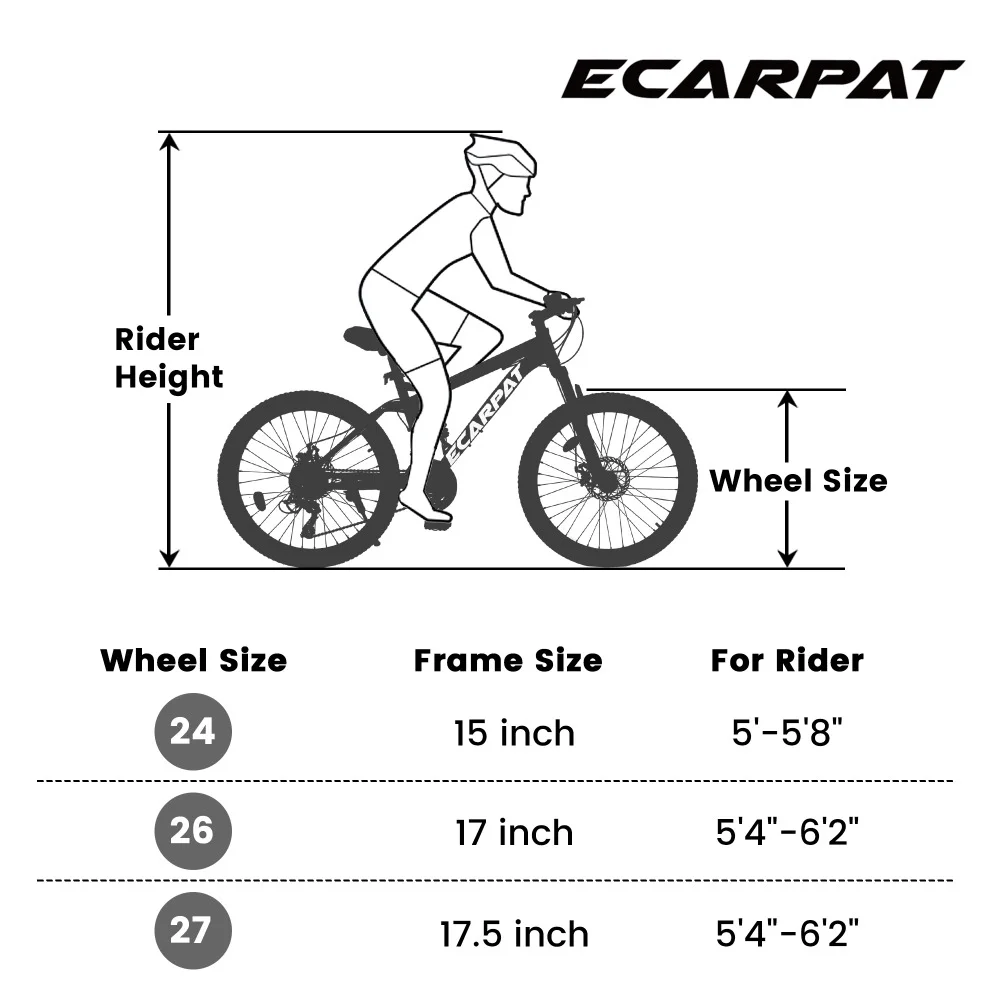 ? Mountain Bike 26 Inch Wheels, 21-Speed Full Suspension Mens Womens Trail Commuter City Mountain Bike, Carbon Steel Frame Disc Brakes Thumb Shifter Front Fork Rear Shock Absorber Bicycles(Green) - Image 6